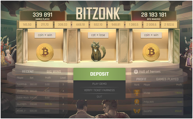 Bitzonk аналог игры битконг
