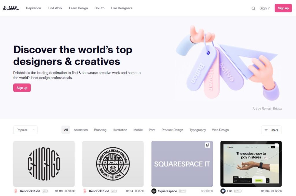 Dribbble биржа