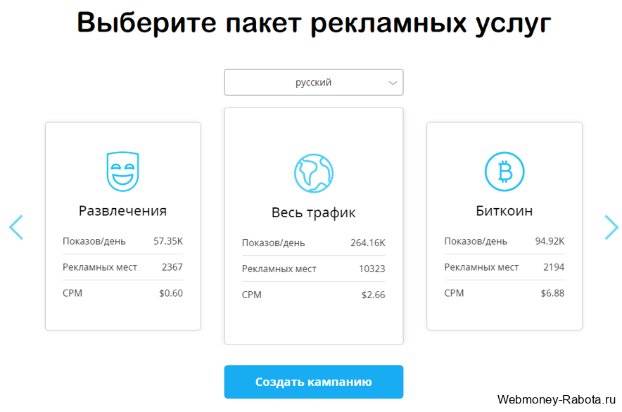 A-ads пакеты рекламных услуг