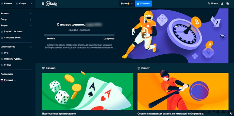 американское казино с криптовалютами Stake